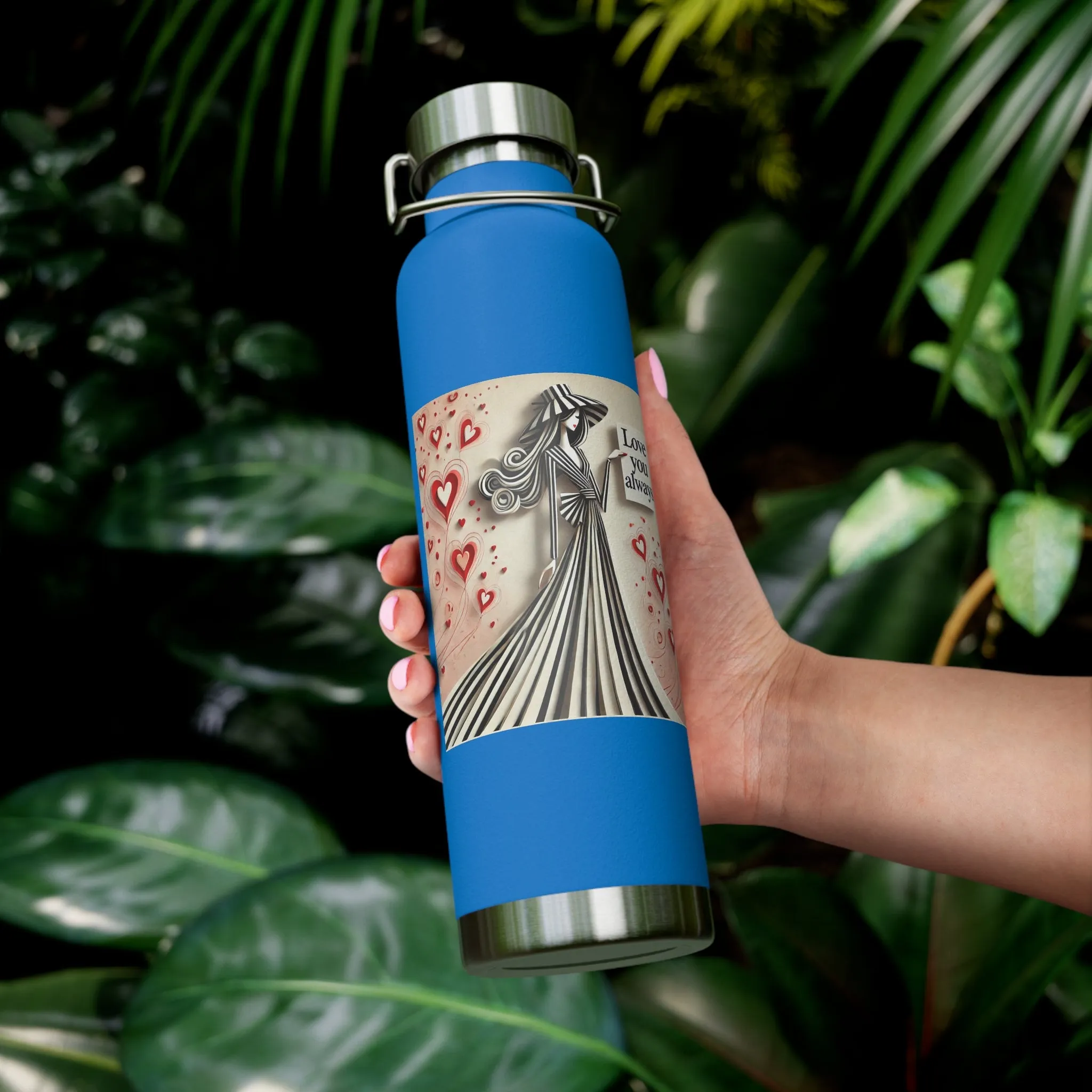 Love You Always Copper Vacuum Insulated Bottle, 22oz