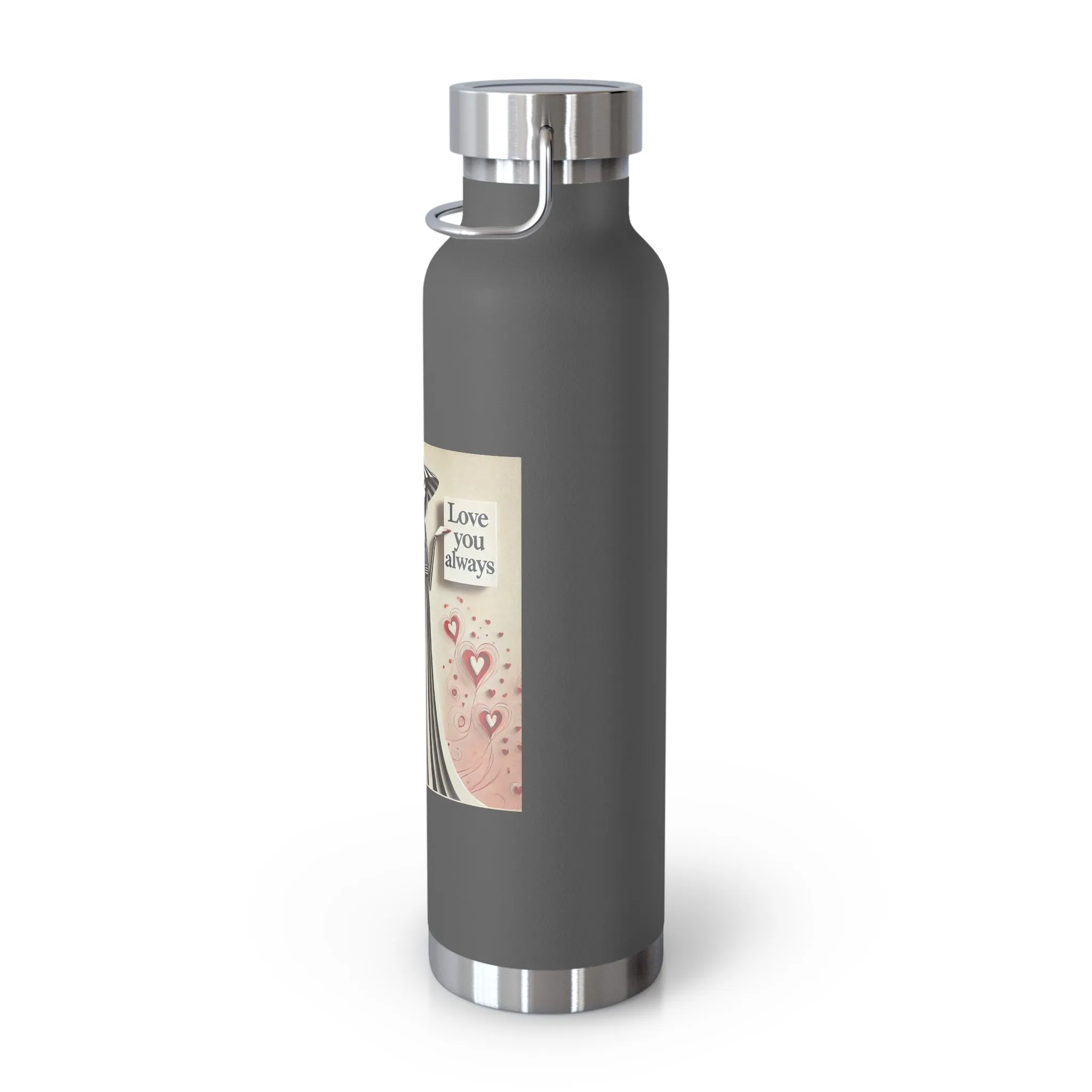 Love You Always Copper Vacuum Insulated Bottle, 22oz