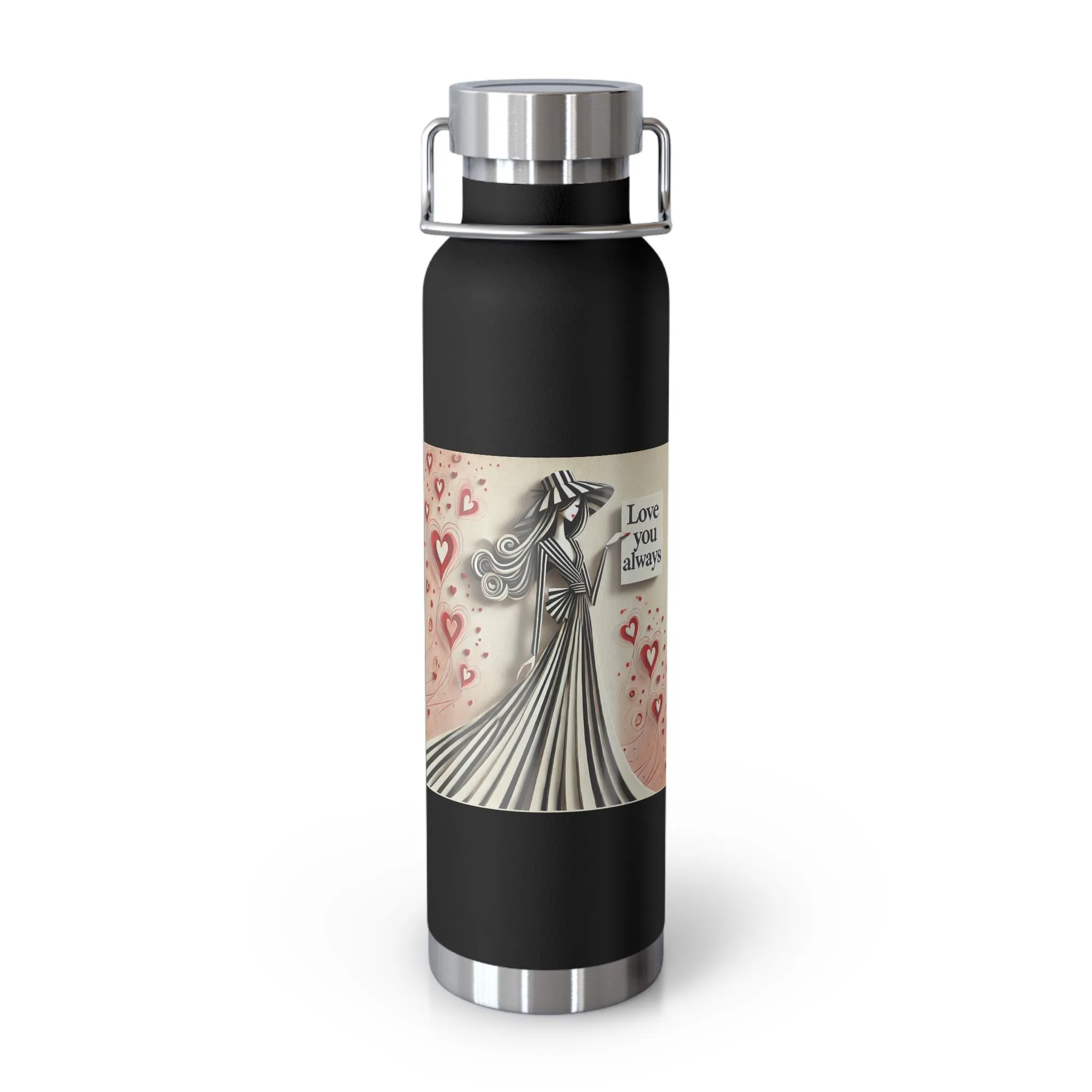 Love You Always Copper Vacuum Insulated Bottle, 22oz