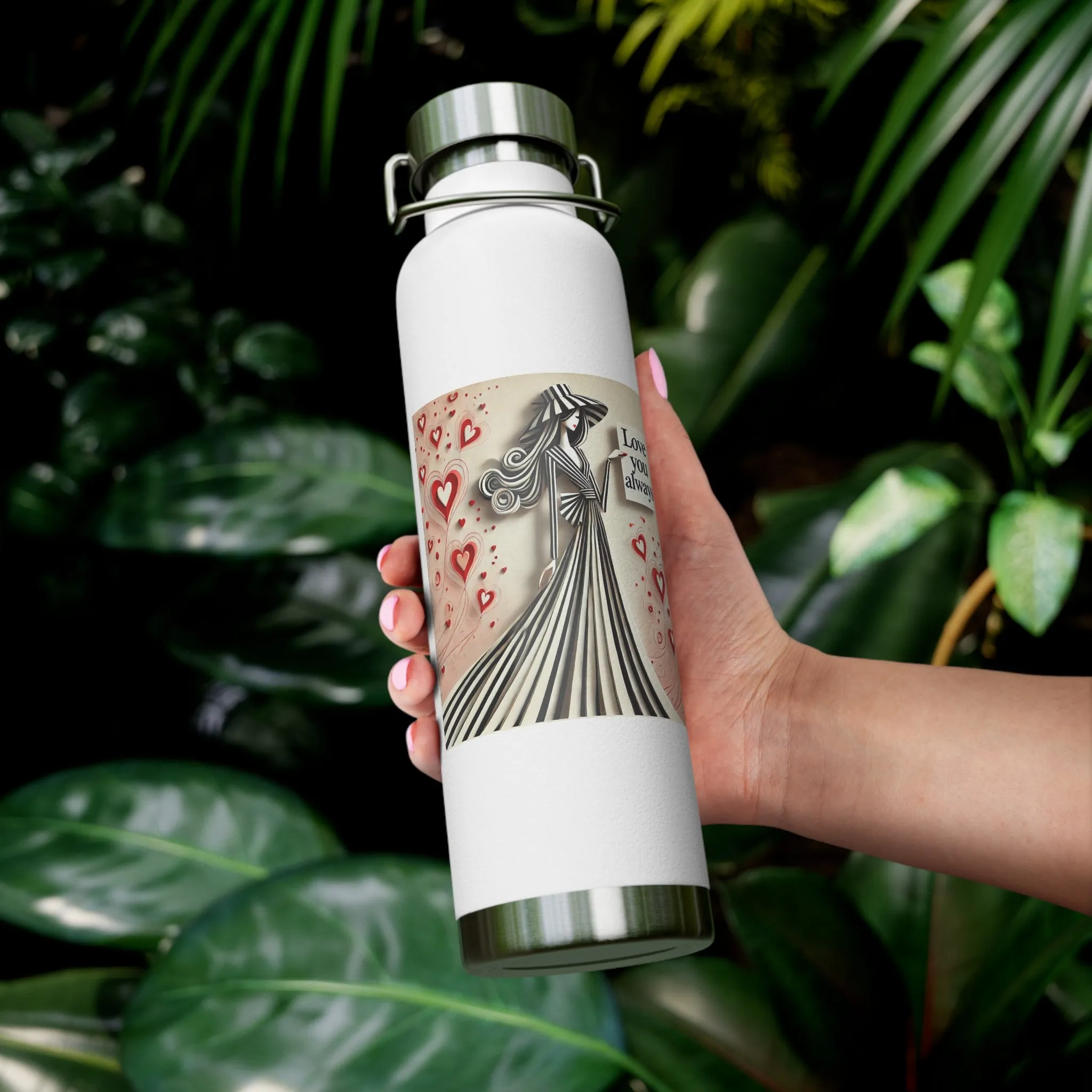 Love You Always Copper Vacuum Insulated Bottle, 22oz