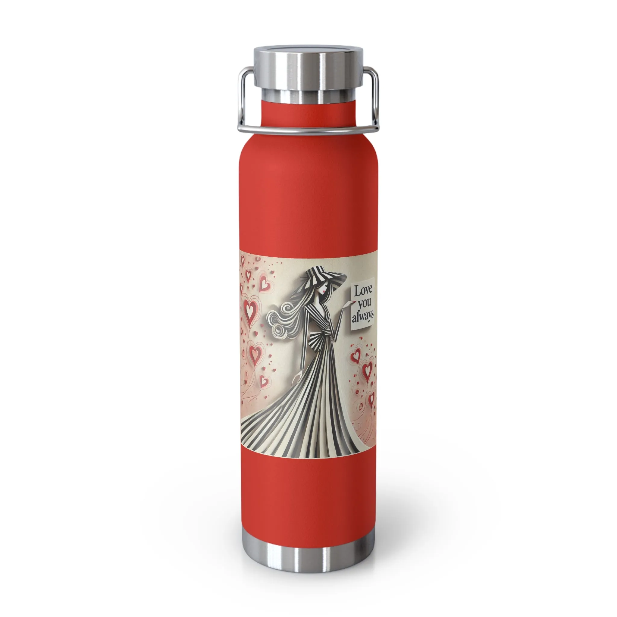 Love You Always Copper Vacuum Insulated Bottle, 22oz