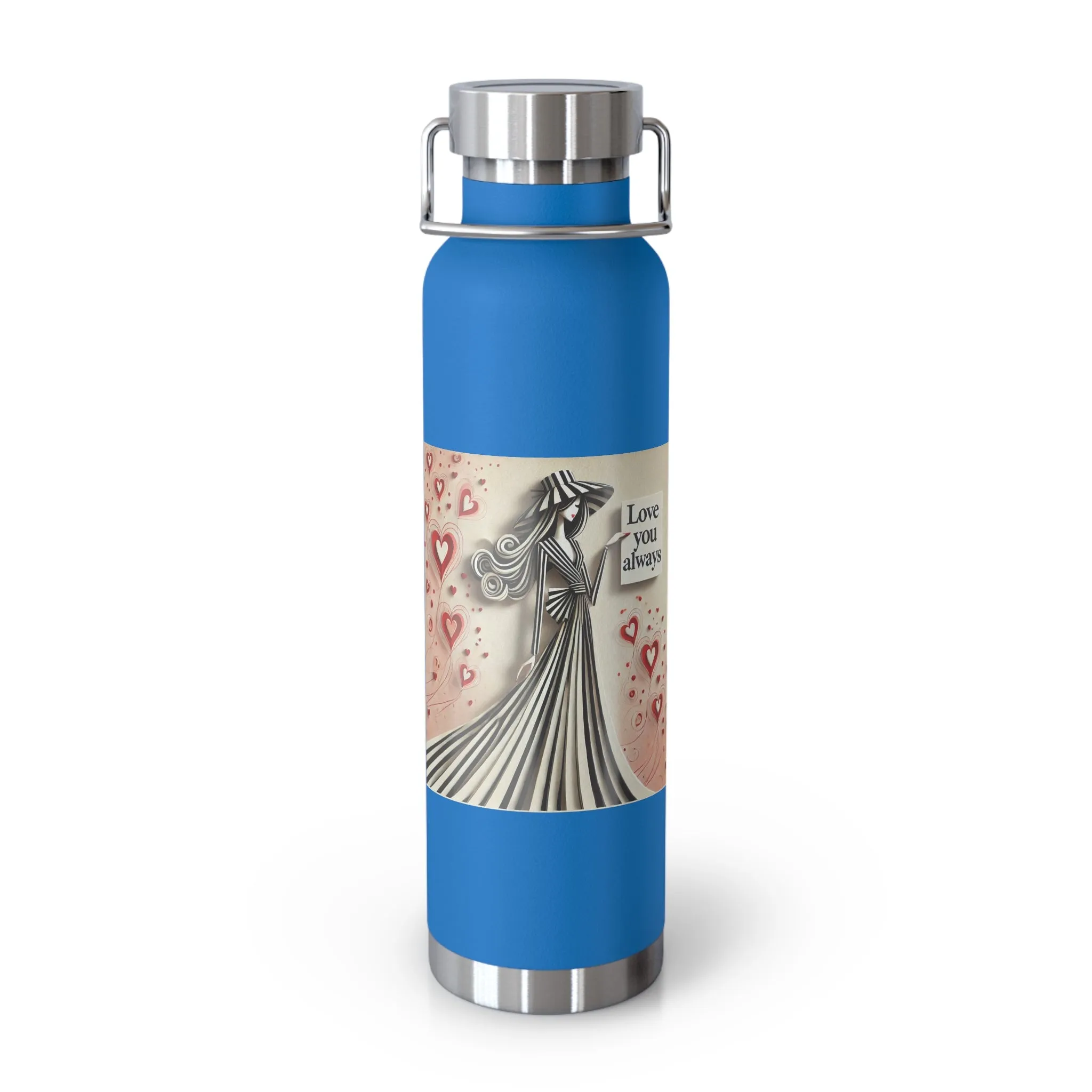 Love You Always Copper Vacuum Insulated Bottle, 22oz