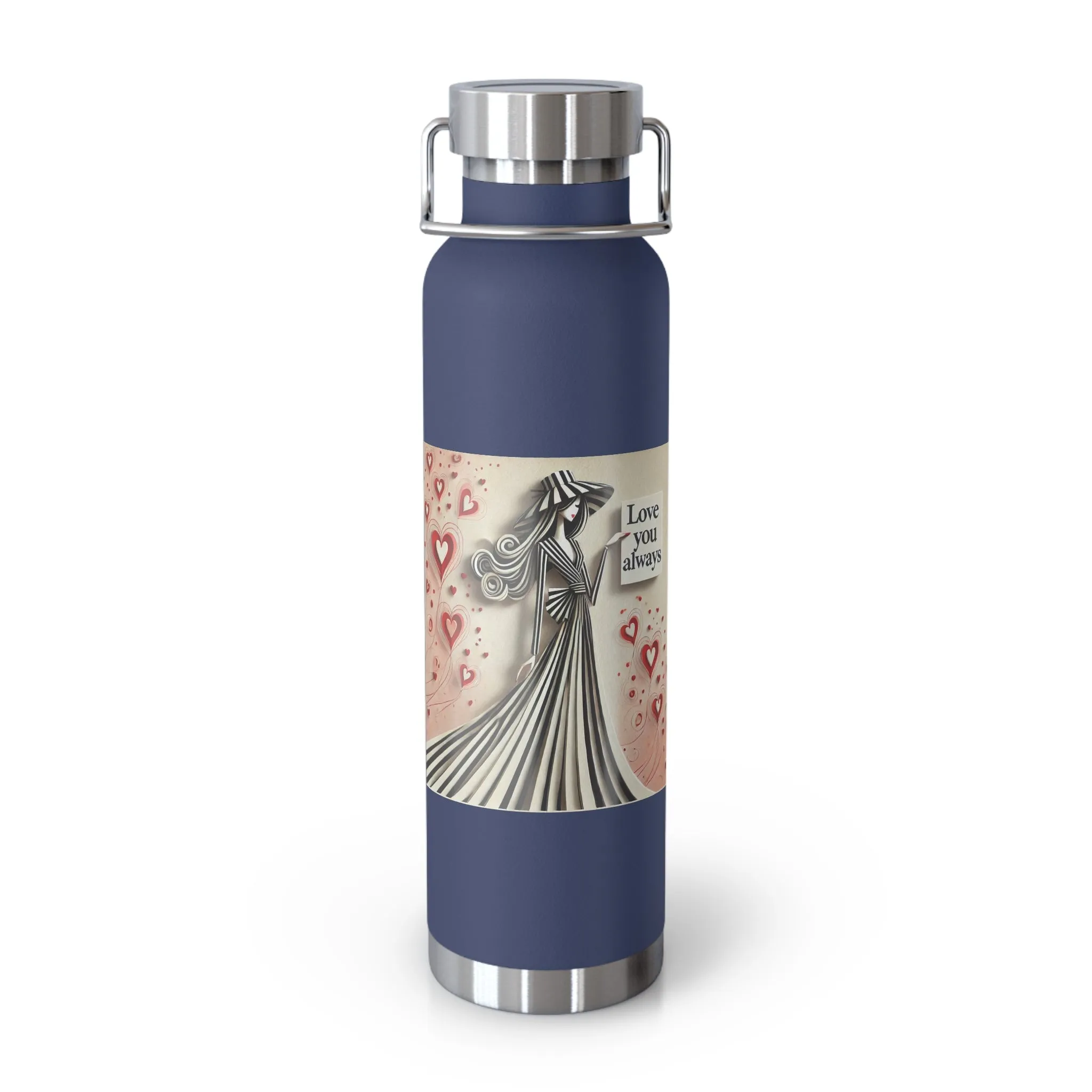 Love You Always Copper Vacuum Insulated Bottle, 22oz