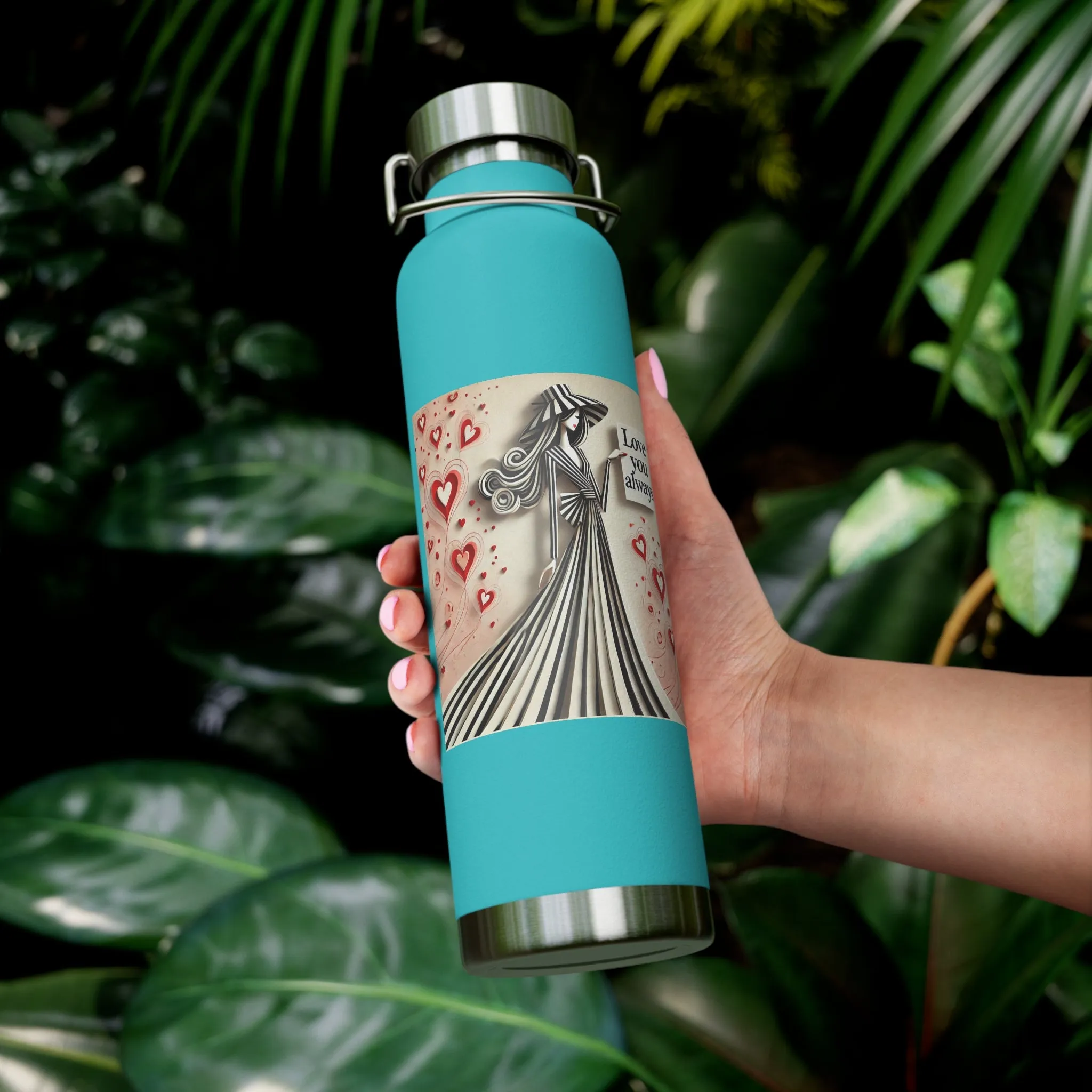 Love You Always Copper Vacuum Insulated Bottle, 22oz