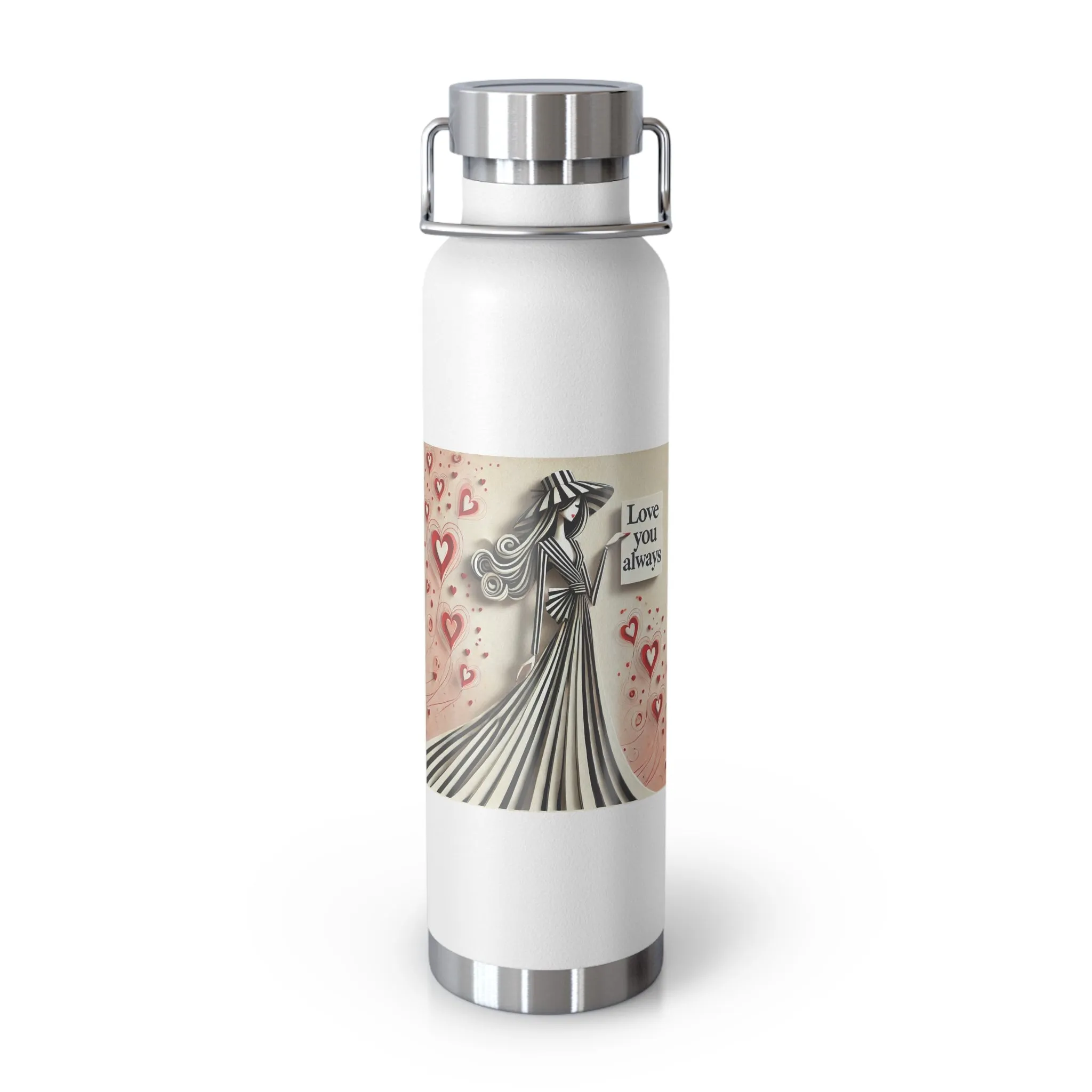 Love You Always Copper Vacuum Insulated Bottle, 22oz