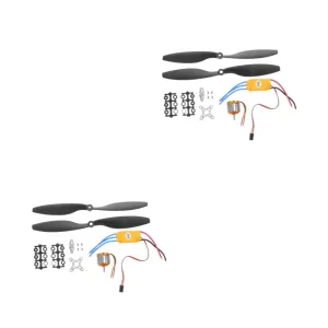 Lurrose 2sets Professional Motor Kit Esc and Screw Electric Machinery for Quadcopter Plane and Helicopter Replacement Parts