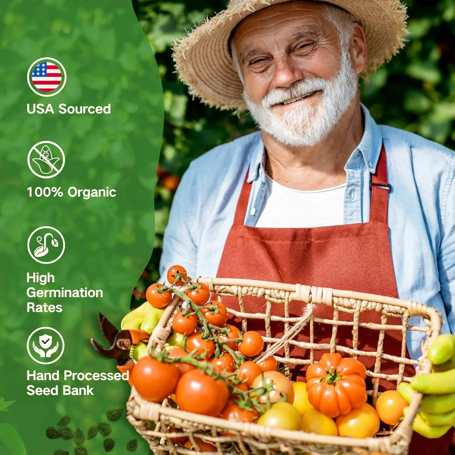 Lush&Dew Year-Round USDA Zone 3 Seed Bank, 32 Varieties Non-GMO Seeds of Vegetables, Herbs, Flowers, Fruits, Gardening Gifts, Emergency, Survival Gear Food, Indoor Outdoors Gardening (USDA Zone 3)