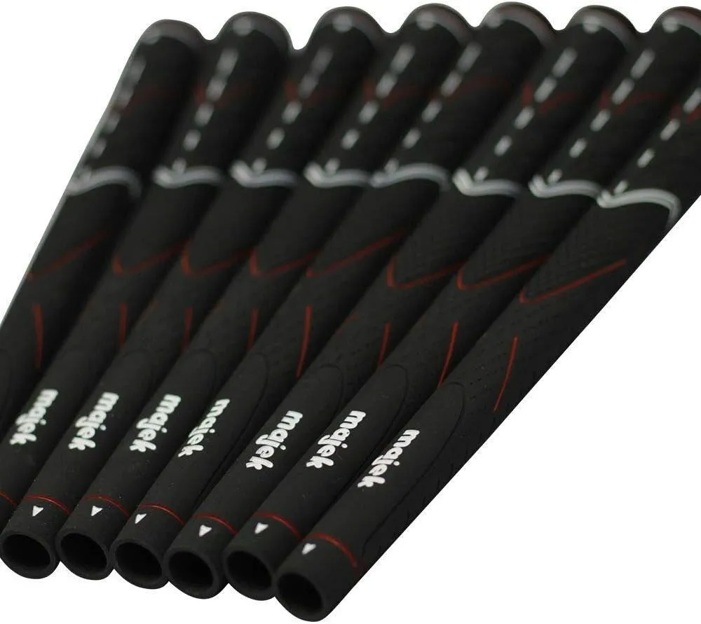 Majek Ladies Golf Grips Midsize Black Tour Pro and Grip Kit   Utility Hook Blade (8 grips, grip tape, clamp, grip removal hook blade, instructions)