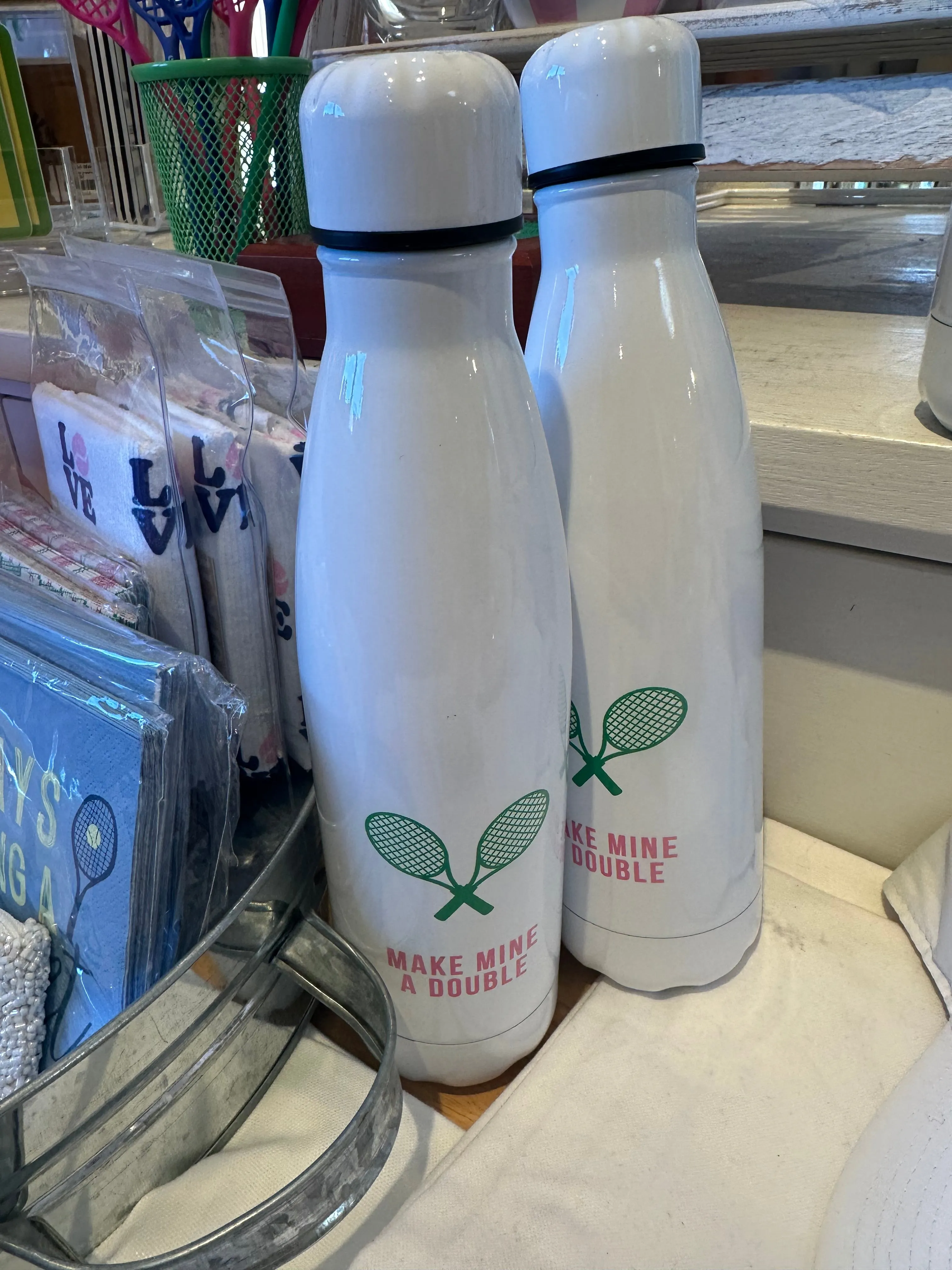 MAKE MINE A DOUBLE water bottle