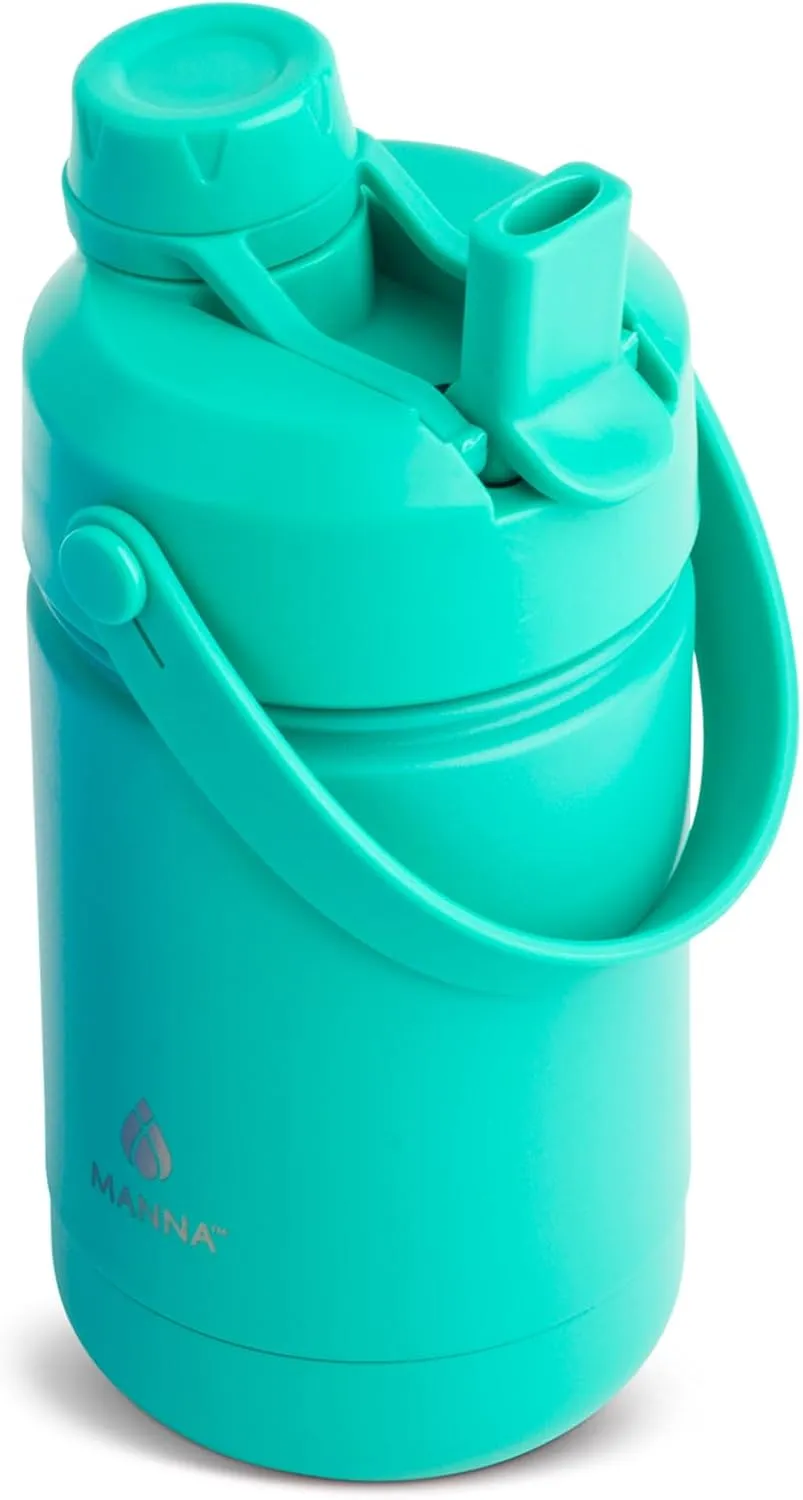 Manna Ranger Dual Insulated Stainless Steel Bottle - 12 Oz - Seafoam Green Powder Coat