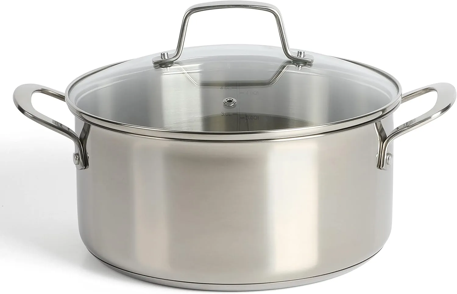 Martha Stewart Castelle 5-Quart 18/8 Stainless Steel Induction Safe Dutch Oven Casserole Pot With lid