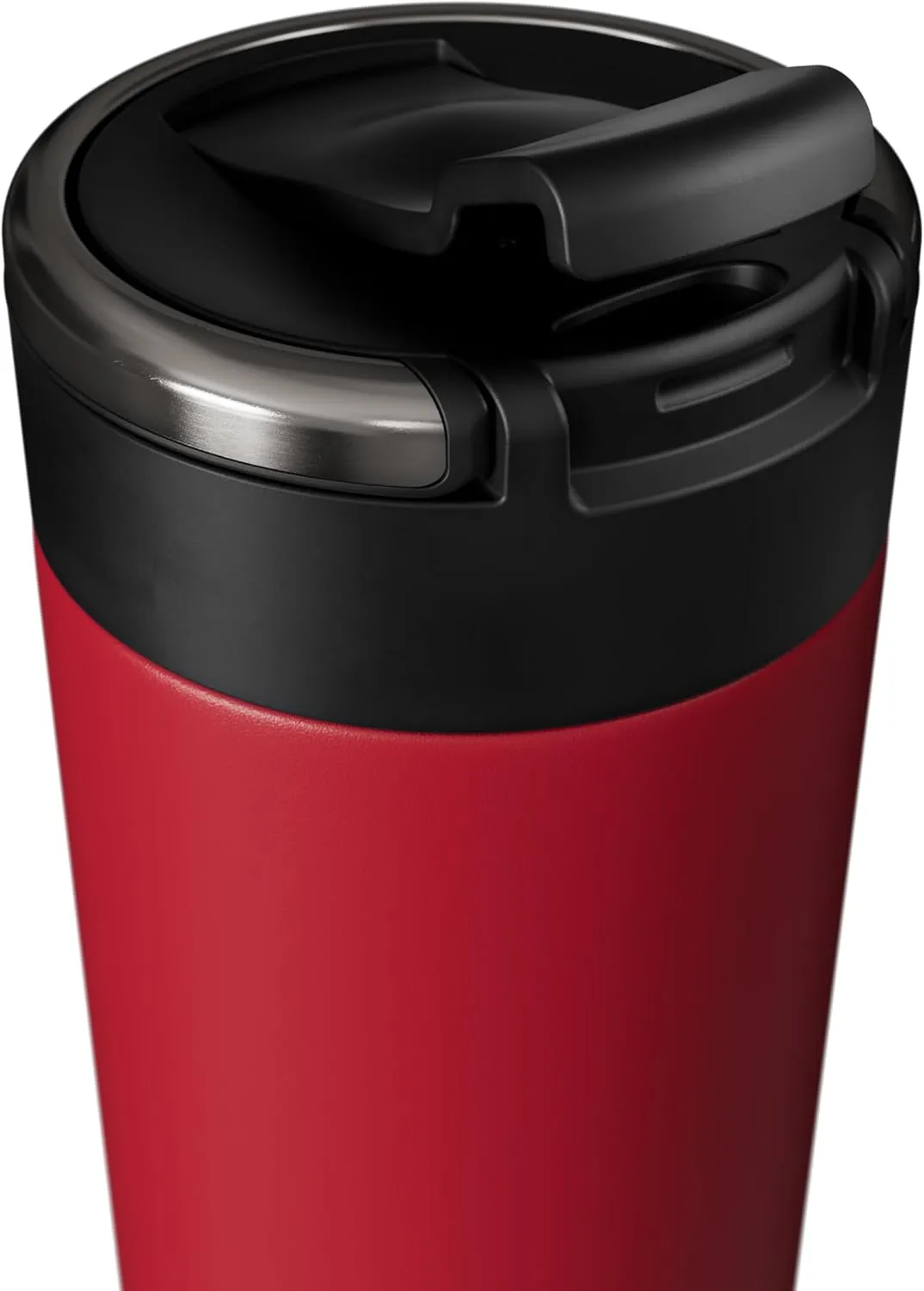 Maxi Stainless Steel Water Bottle 26oz - Double wall vacuum insulated | Integrated carry handle | leak proof flip top lid | Lightweight & stylish - Red