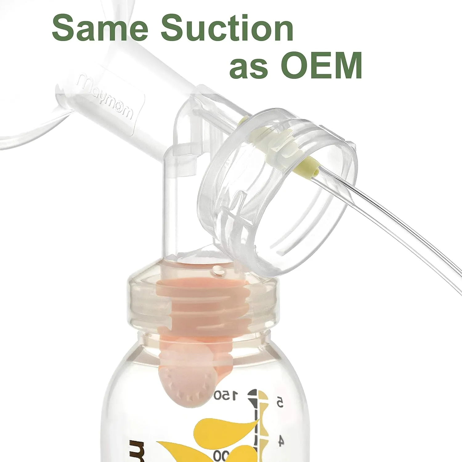 Maymom Breast Pump Kit Compatible with Medela Pump in Style Advanced Breast Pumps; 2X Breastshields (one-Piece), 27mm, 4 Valves, 6 Membranes, & 2 Tubings; Can Replace Medela Valve, Pumpinstyle
