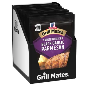 McCormick Grill Mates Black Garlic Parmesan 3-In-1 Seasoning Mix, 1 oz (Pack of 12)