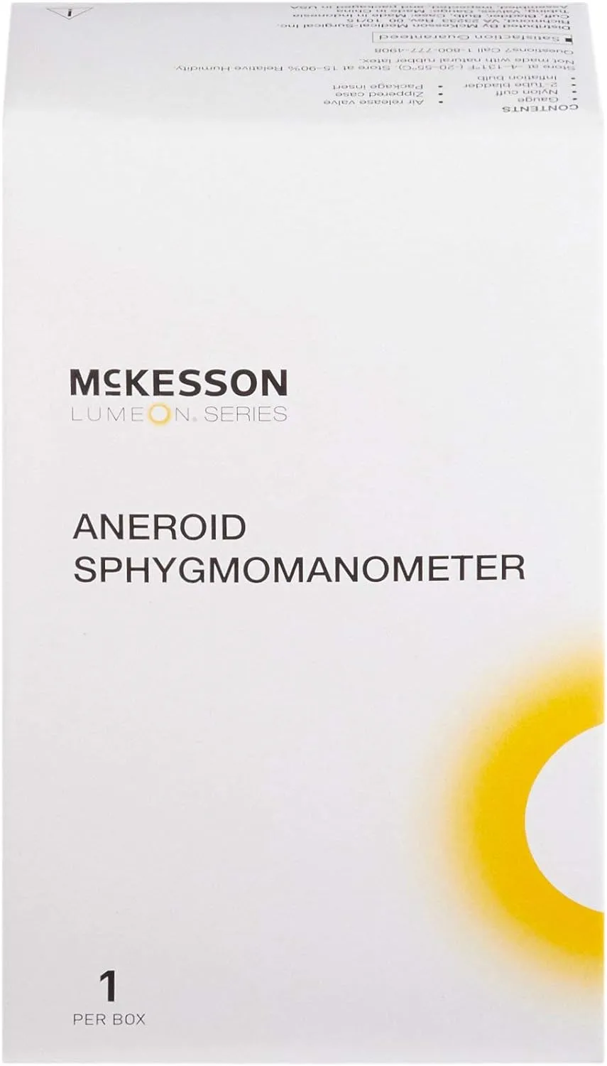 McKesson Aneroid Sphygmomanometer – Manual Blood Pressure Cuff Monitor with Carrying Case, Cuff 34-50 cm, Burgundy, 1 Count