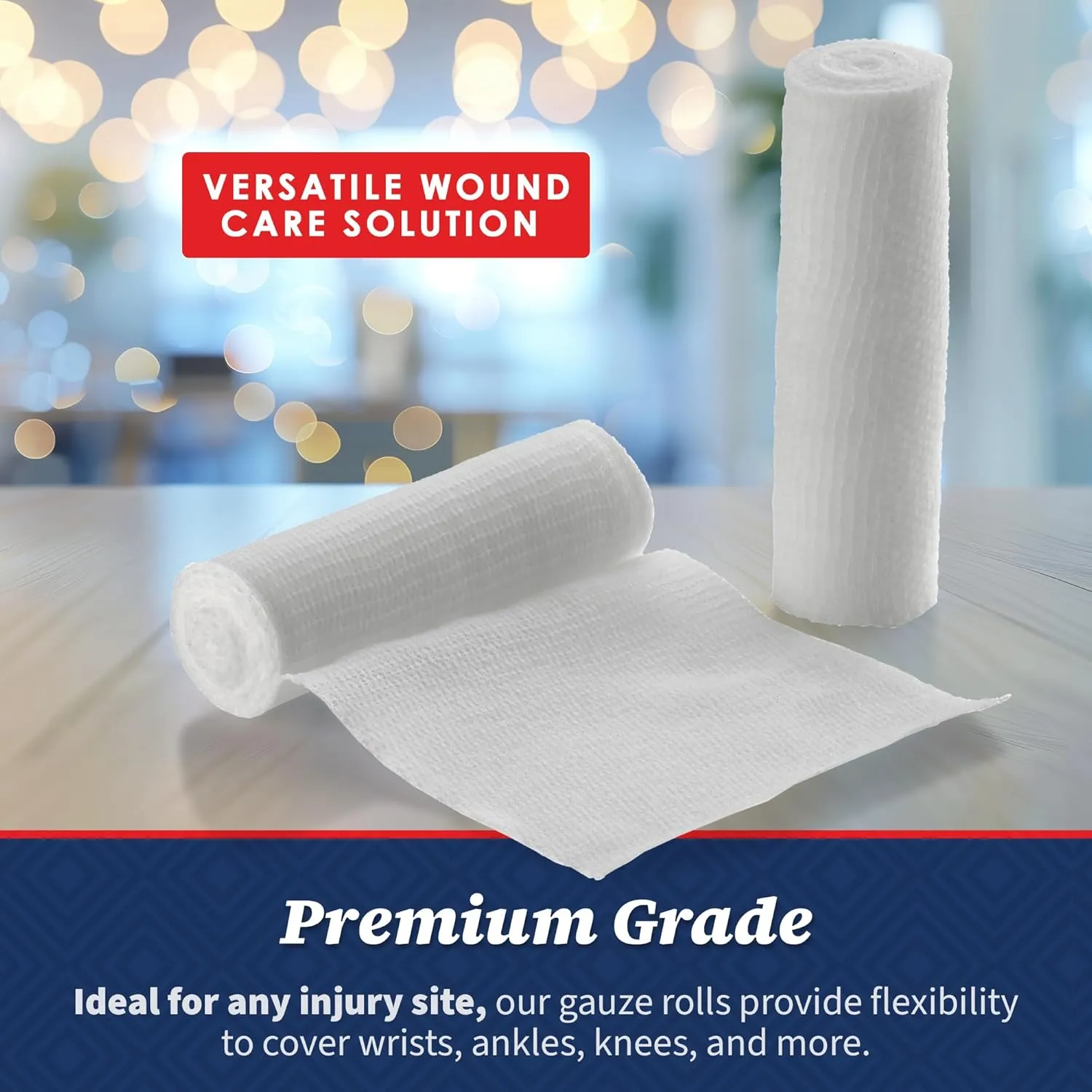 MEDca Gauze Rolls - (36 Pack) 3 in x 4.1 Yards Medical Grade Stretch Bandage for Dressing Wounds and First Aid Kit (3-Inch, 36 Pcs)