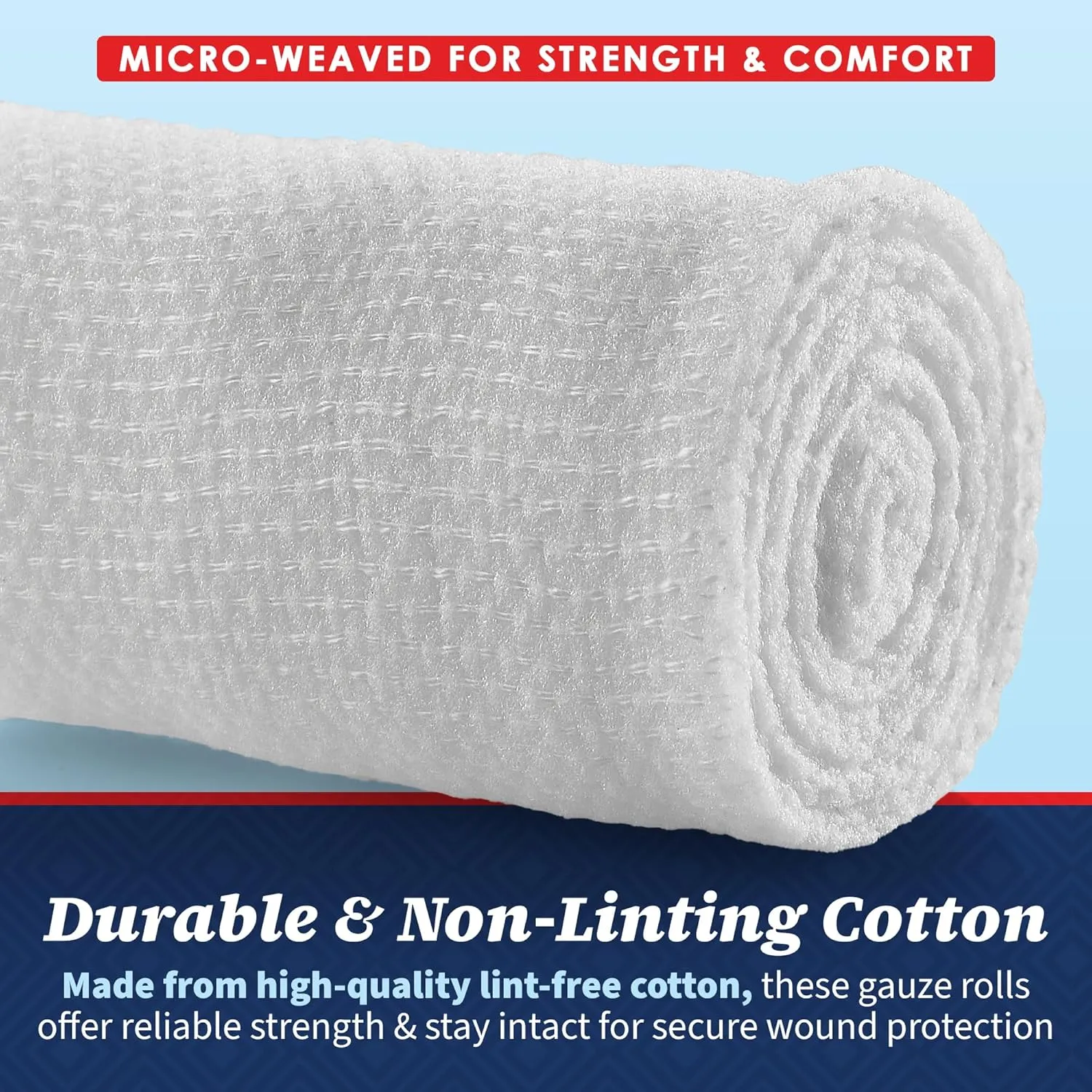 MEDca Gauze Rolls - (36 Pack) 3 in x 4.1 Yards Medical Grade Stretch Bandage for Dressing Wounds and First Aid Kit (3-Inch, 36 Pcs)