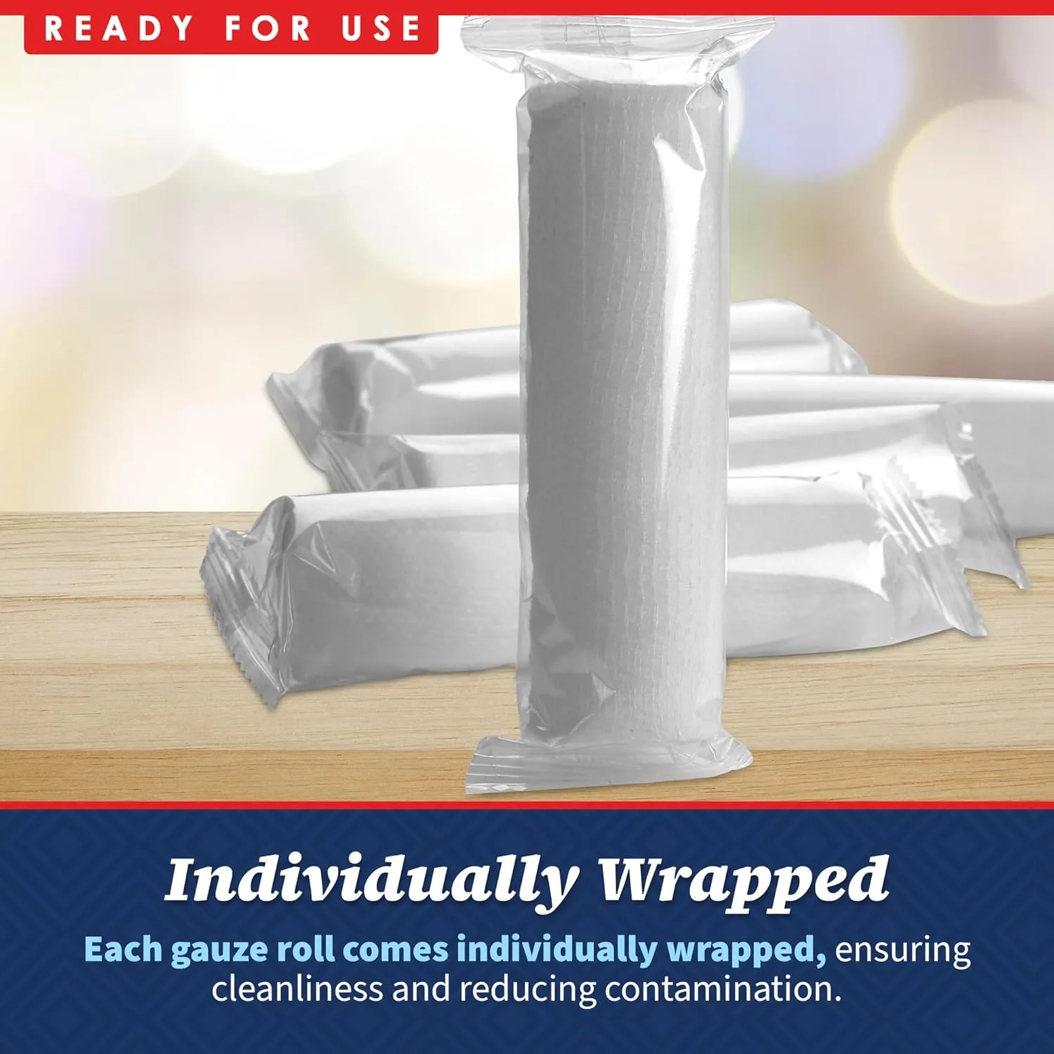 MEDca Gauze Rolls - (36 Pack) 3 in x 4.1 Yards Medical Grade Stretch Bandage for Dressing Wounds and First Aid Kit (3-Inch, 36 Pcs)