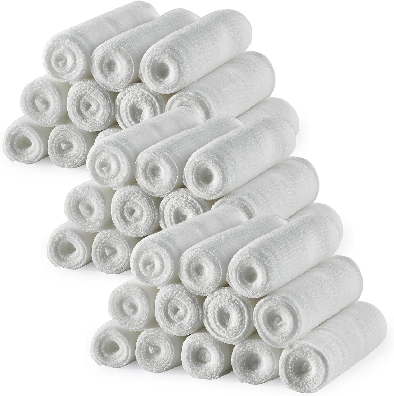 MEDca Gauze Rolls - (36 Pack) 3 in x 4.1 Yards Medical Grade Stretch Bandage for Dressing Wounds and First Aid Kit (3-Inch, 36 Pcs)