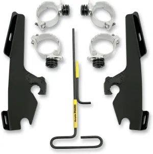 Memphis Shades Trigger-Lock Mount Kit for Fats/Slim Windshields - Black MEB8968
