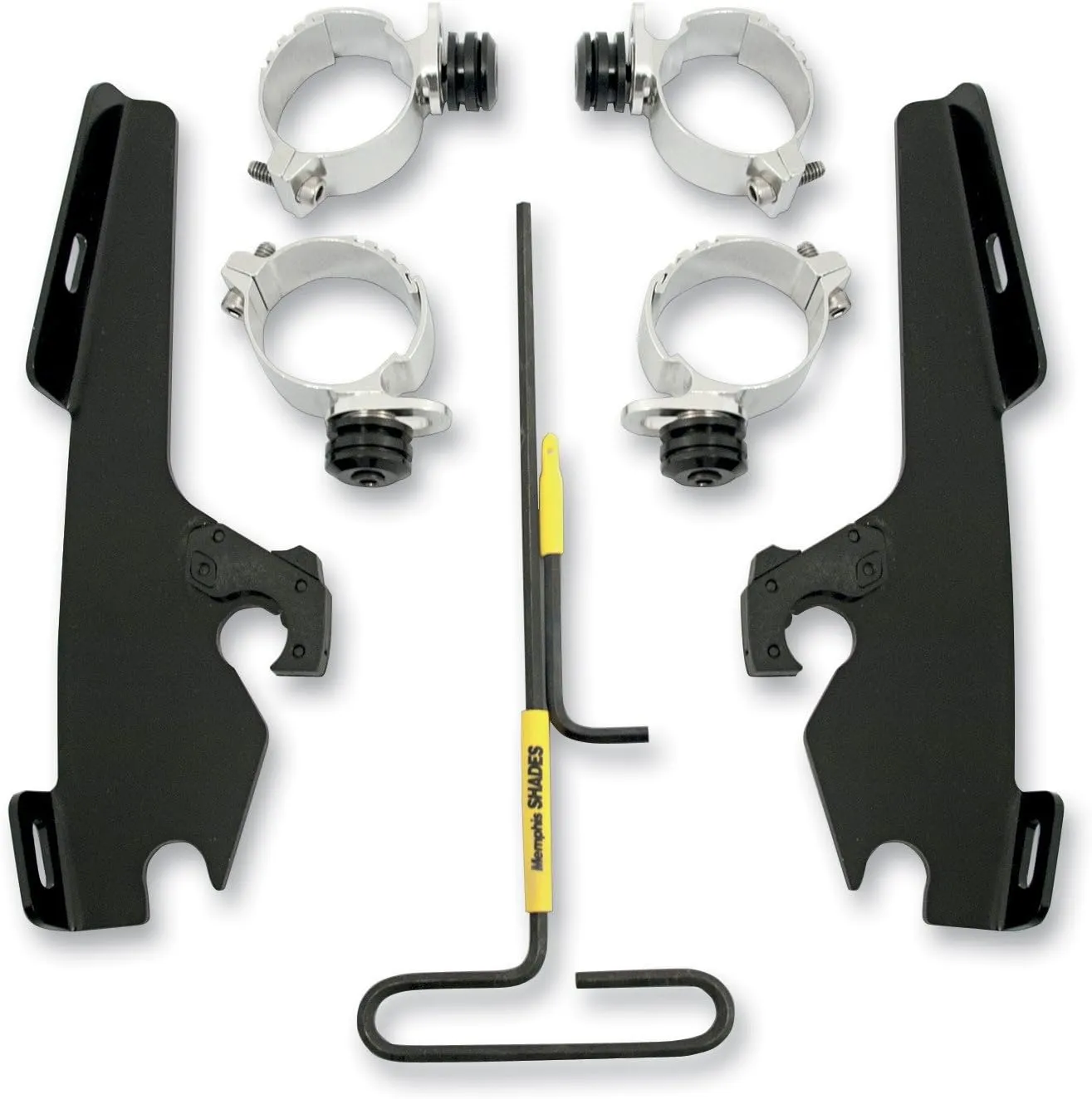Memphis Shades Trigger-Lock Mount Kit for Fats/Slim Windshields - Black MEB8968