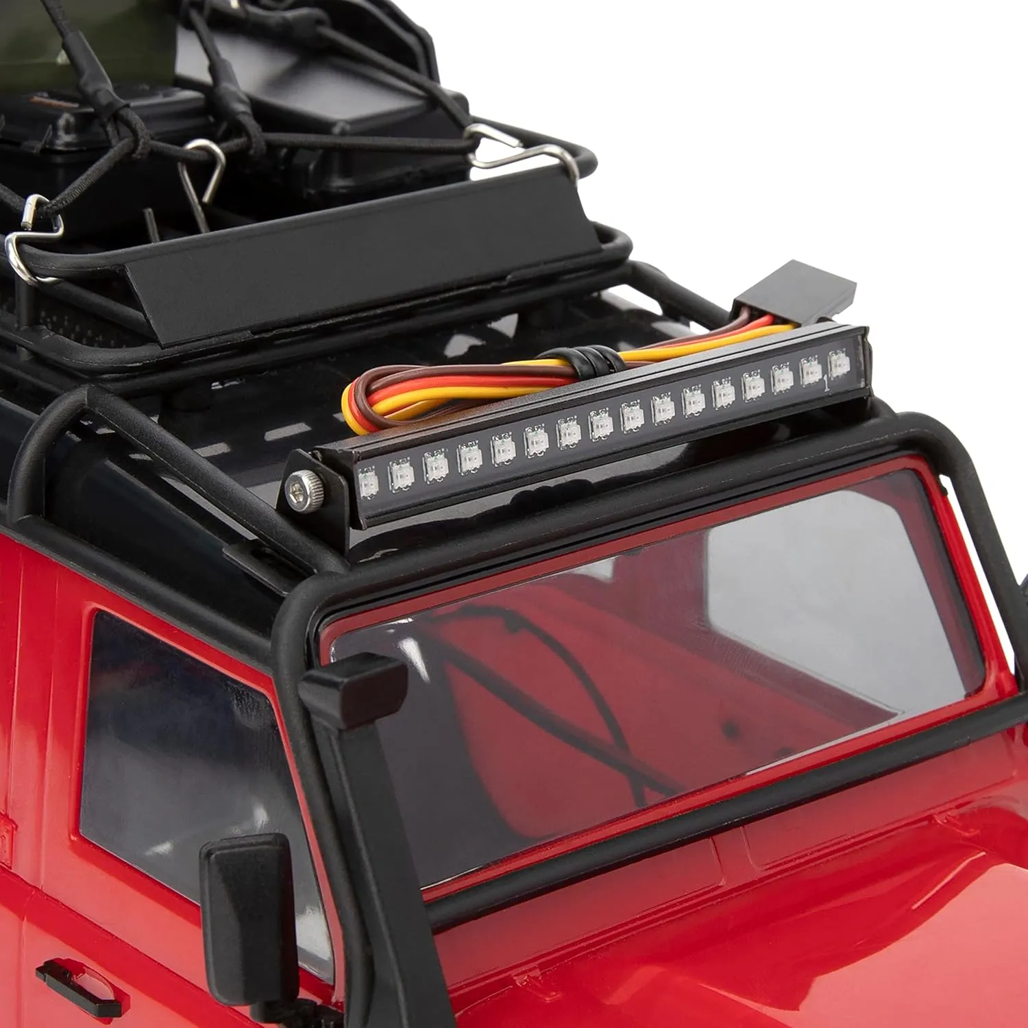 MEUS RACING TRX4M Roof Light Bar with 16 Beads 8 Light Modes for TRX4M Defender Bronco K10 F150 1/18 RC Crawler Upgrade Parts(Roof Light)