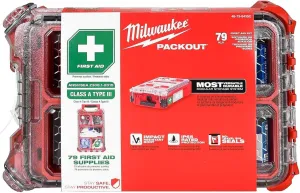 Milwaukee 48-73-8435C Impact Resistant Class A Type 3 First Aid Kit (79 Pieces)