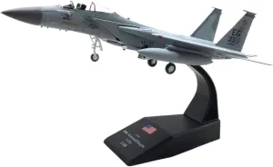 Mini Aircraft Model 1:100 for Supersonic F-15c Fighter Simulation Alloy Aircraft Model Souvenirs Ornament Airplane Kit