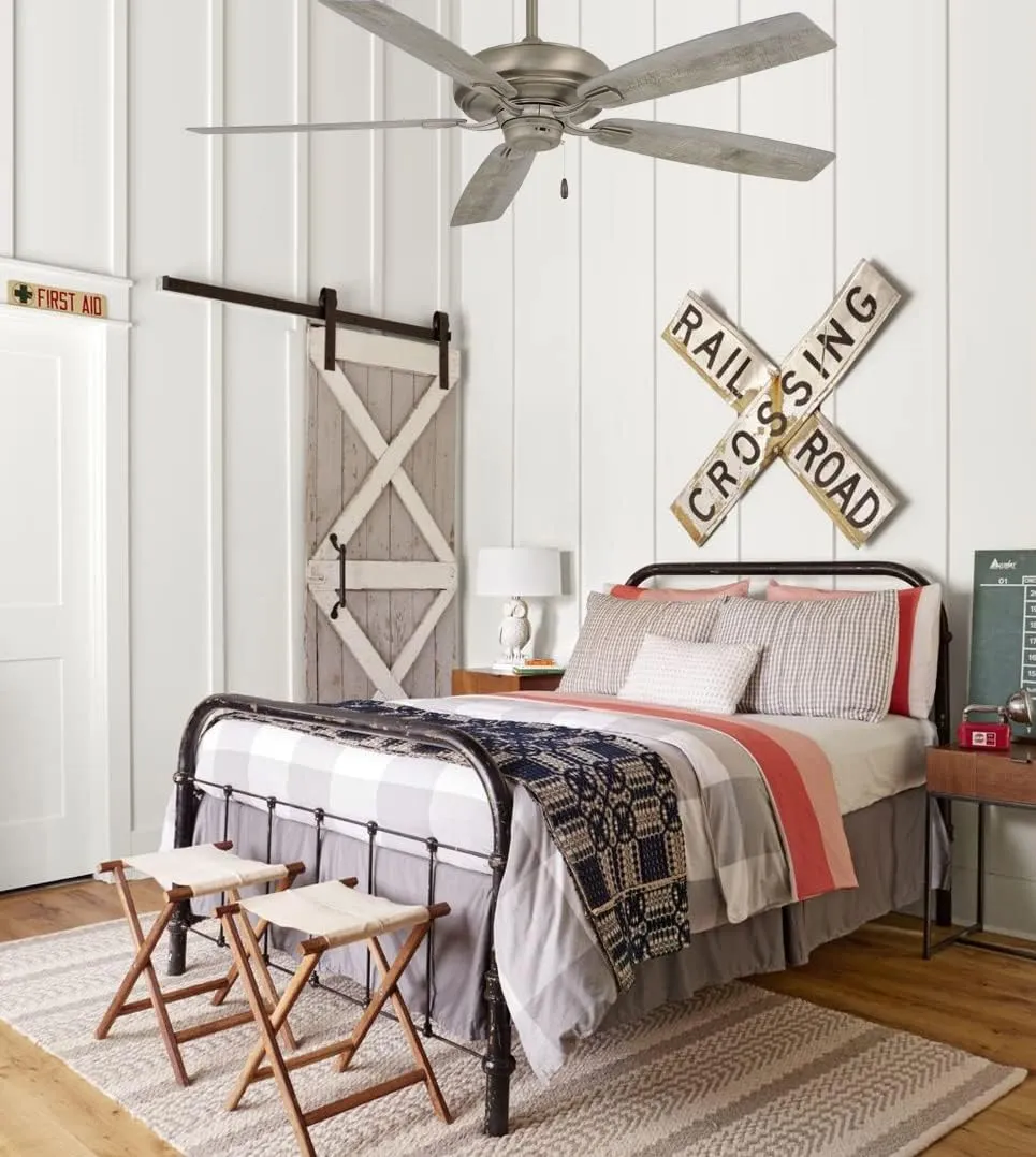 MINKA-AIRE F551-BNK Watt 60 Inch Energy Star Rated Ceiling Fan with DC Motor and 4 Speed Pull Chain in Burnished Nickel Finish