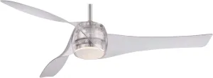 Minka-Aire F803DL-TL Artemis LED 58" Ceiling Fan with Lights & Remote Control, Translucent