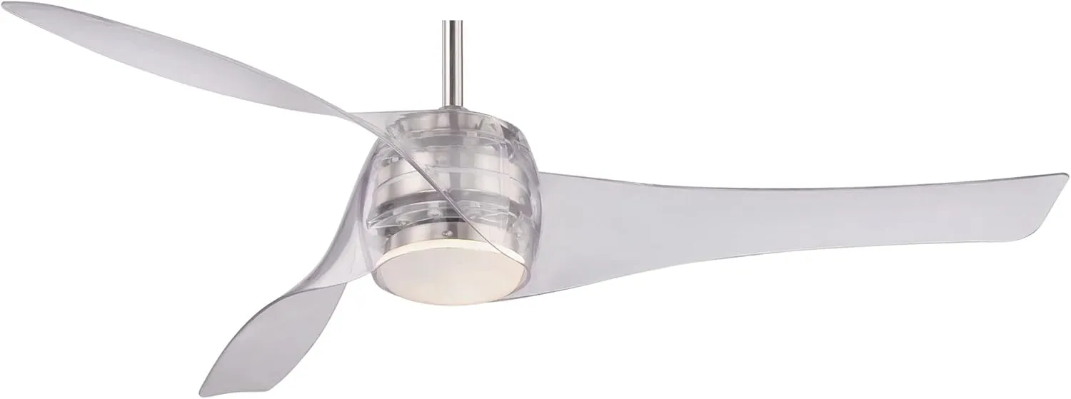 Minka-Aire F803DL-TL Artemis LED 58" Ceiling Fan with Lights & Remote Control, Translucent