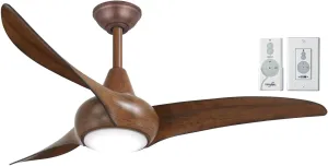 MINKA-AIRE F845-DK Light Wave 44" Ceiling Fan with LED Light in Distressed Koa with Remote and Additional Wall Control