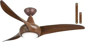 MINKA-AIRE F845-DK Light Wave LED 44" Distressed Koa Low Profile Ceiling Fan with Light, Remote Control and 3.5 Inch Downrod