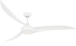 MINKA-AIRE F848-WH Light Wave 65" Ceiling Fan with LED Light and Remote Control in White Finish