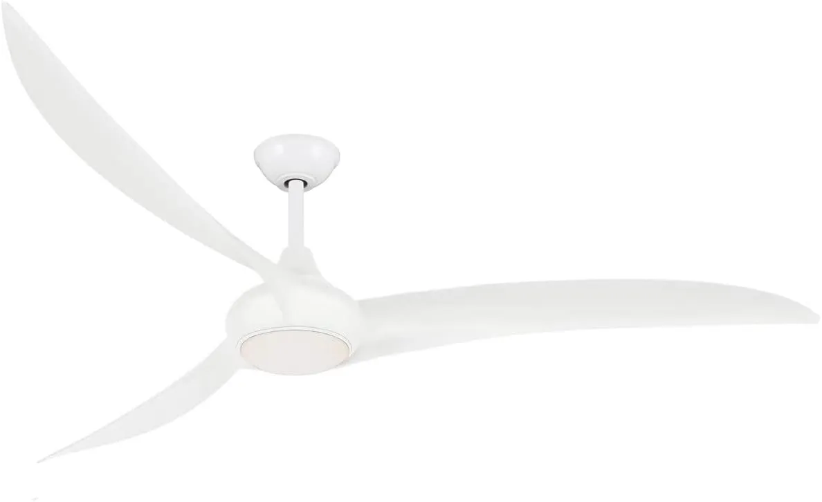 MINKA-AIRE F848-WH Light Wave 65" Ceiling Fan with LED Light and Remote Control in White Finish