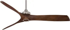 MINKA-AIRE F853-BN/MM, Aviation, 60" Ceiling Fan, Brushed Nickel with Medium Maple Blades