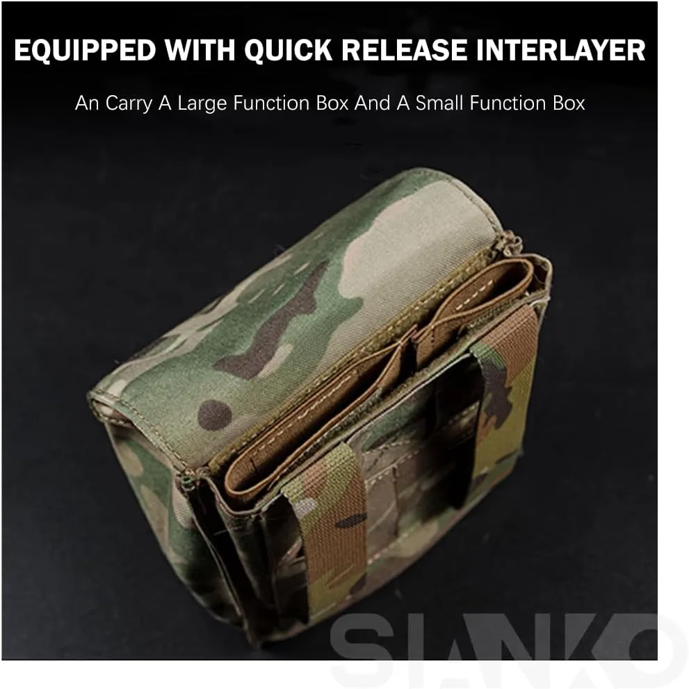 MOLLE Tactical Storage Pouch/EDC Tool Admin Sundry Bag/First Aid Kit,Multifunctional Utility Airsoft Hunting Military Attachment Bag