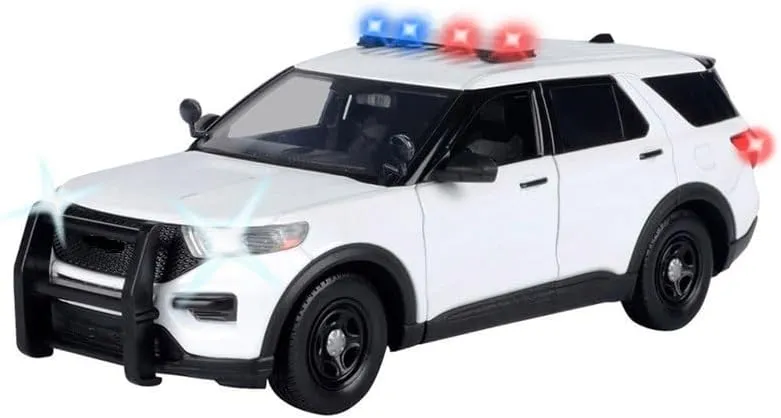 MOTORMAX 1/24 Scale 2022 Explorer Police Interceptor Utility Light & Sound 79541 White