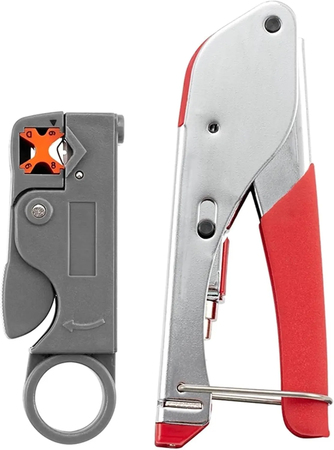 Multitool Wire Stripping Squeezing Pliers Coaxial Cable Cold Press Clamp RG59 RG6 Cable TV Crimping Tool Set Tool Kit (Color : 1KT-523H20)