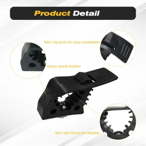 MusixiA 4Pcs Quick Release Shovel Holder Rubber Clamp Grip Mount Kit Fits for Roof Rack from 1"~1.9" in Diameter Tools and Equipment,Universal for Off-Road Vehicles UTVs ATVs Van Trucks Boat Train