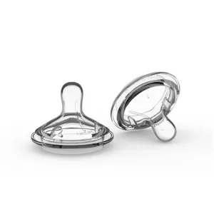 nanobebe Silicone Nipples Twin Pack - Medium Flow
