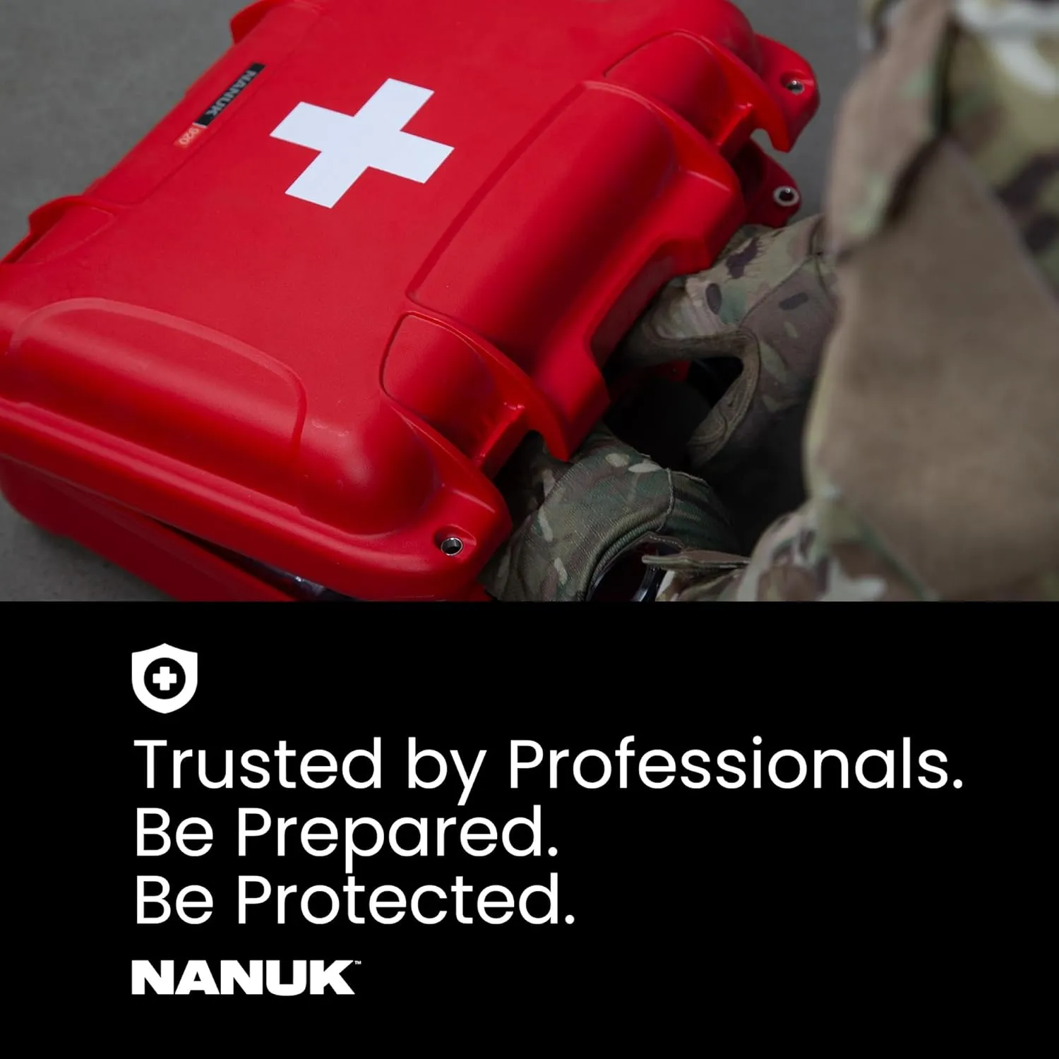 NANUK 904 Waterproof First Aid Box Empty – Durable, Medical First Aid Organizer Case, IP67-Rated, Dustproof, Impact-Resistant, and Floats (7.4" x 4.9" x 3.1") – Red