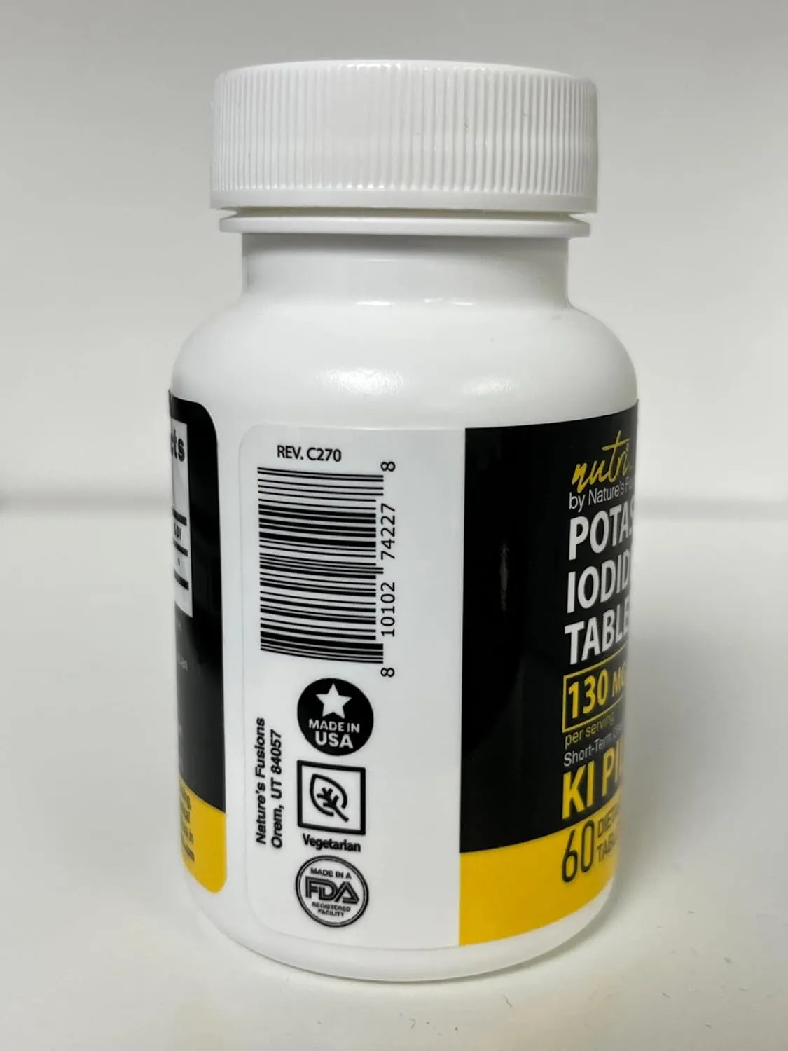 Nature's Fusions Potassium Iodide Tablets 130 mg (Pack of 5) - (300 Tablets) EXP 10/2032 - Ki Pills - YODO Naciente