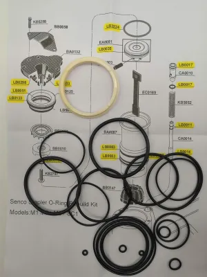 New Rebuild Kit For Senco Stapler M1 M2 M3 SC1 Nailers With O-ring Kit   LB5005