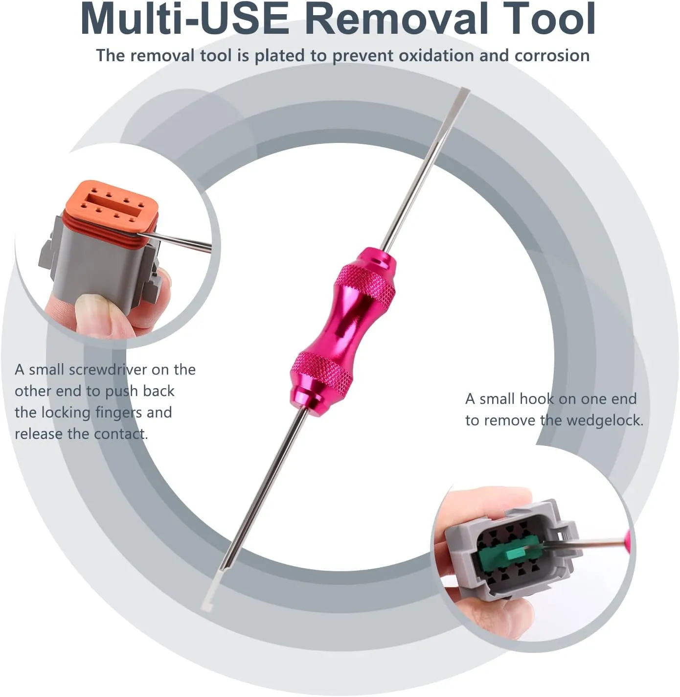 Newdeli 338 pcs Deustch Connector Kit 2 3 4 6 8 12 Pin Connectors with Deutsch Crimping Tool and DT Connector Removal Tool Size 16 Solid Terminal Contacts(14-20AWG)