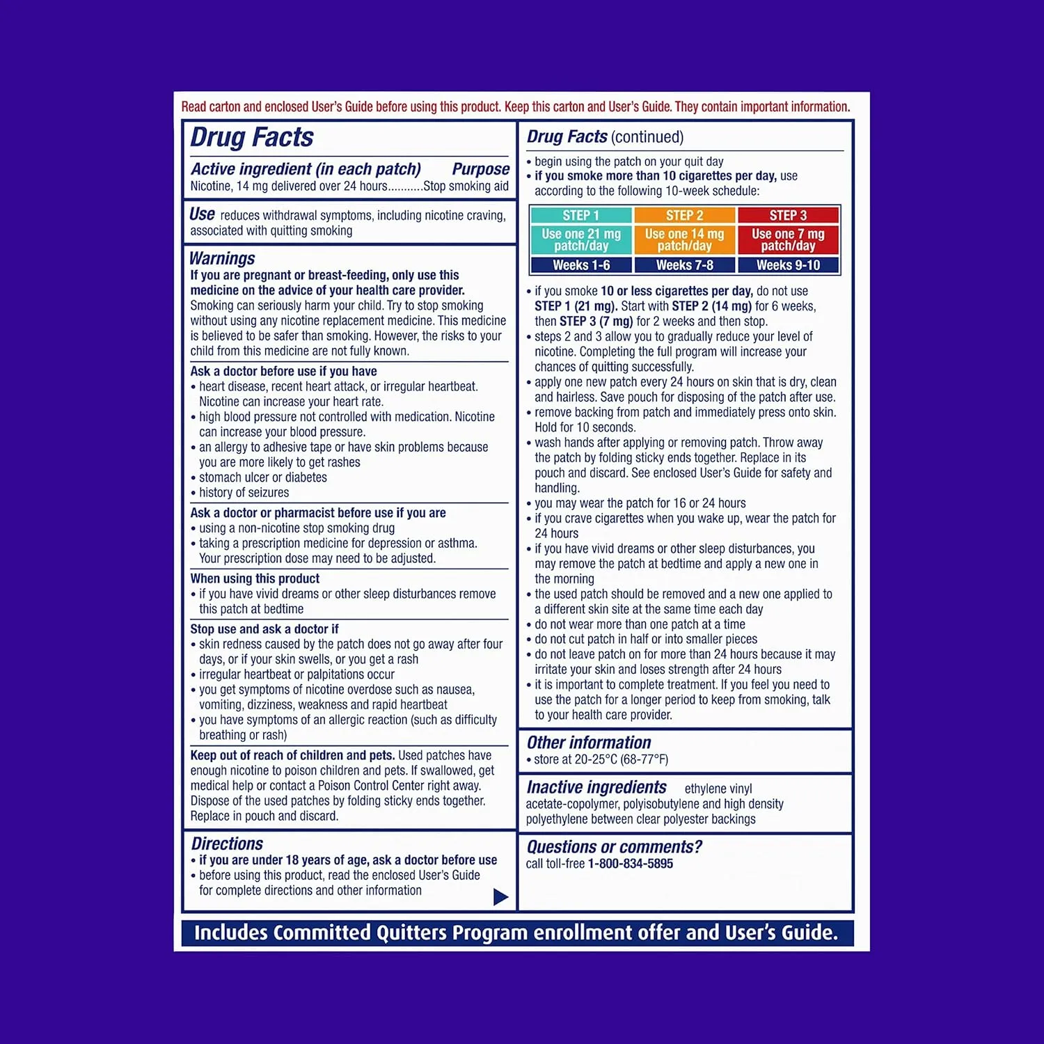 NicoDerm CQ Step 2 Nicotine Patches to Quit Smoking - Stop Smoking Aid, 14 Count (2-Week Kit)