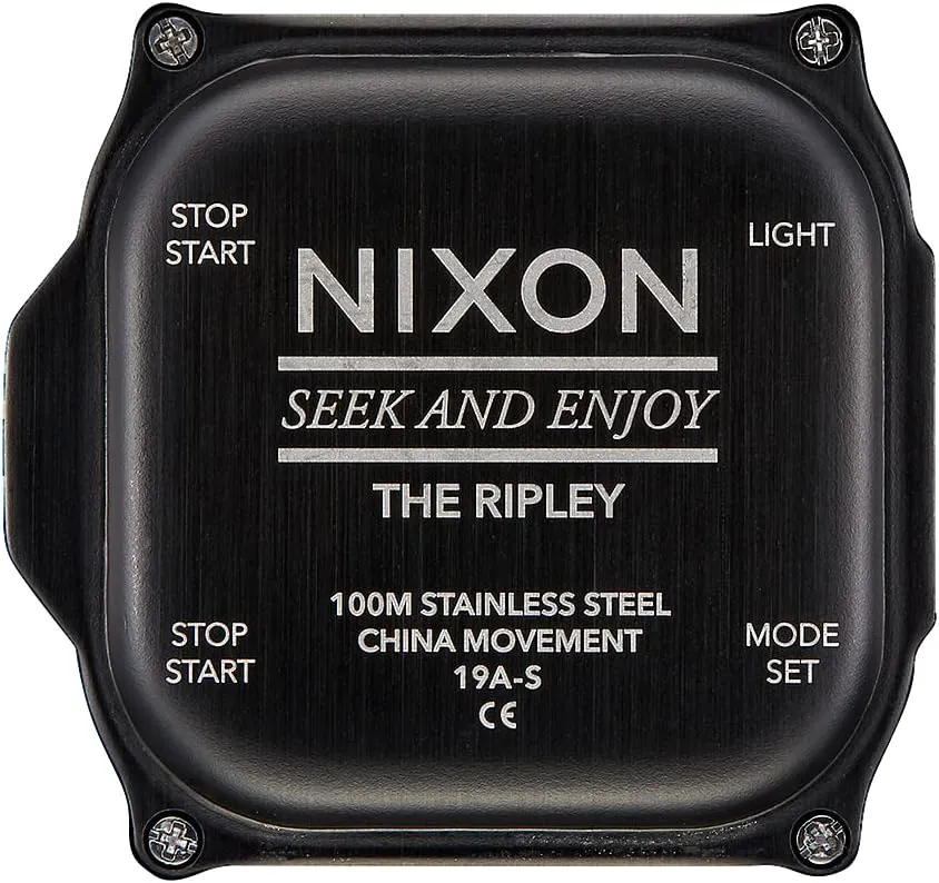 NIXON Ripley A1267 - Analog and Digital Watch for Men - Expedition and Adventure Sport Watch - Men's Fashion Watch - 47mm Watch Face, 23mm PU Band