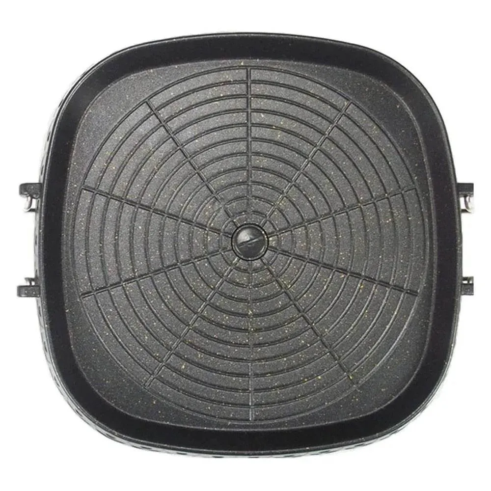 Non-Stick Korean BBQ Grill Pan - Double Layered IndoorOutdoor Cooking