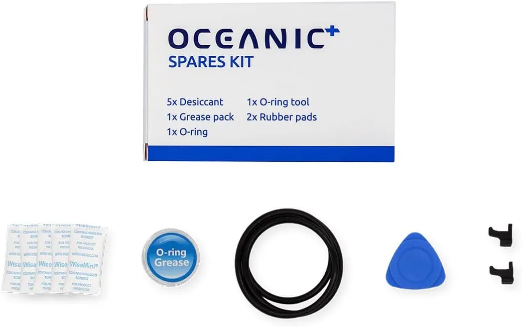 Oceanic  Dive Housing Spares Kit | Includes 5X Desiccant, 1 x Grease Pack, 1 x O-Ring, 1x O-Ring Tool, 2 Rubber Pads