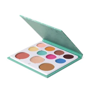 Ofra Professional Makeup Eyeshadow Palette, 11 Colors, Mint Green Case